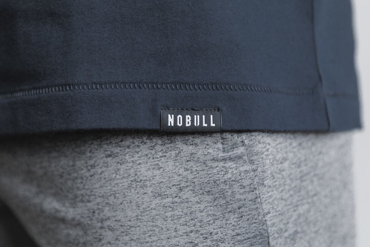 Nobull Heavyweight Pocket Men's T Shirts Navy | Australia (NM8452)